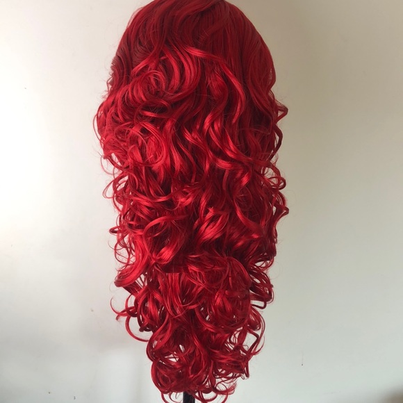 🔹LURIN K 24” RED CURLY LACE FRONT WIG  *NWT* - Picture 4 of 12